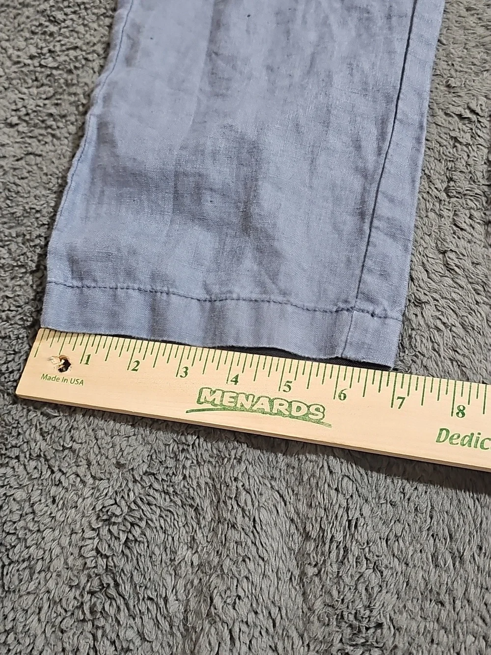 United Colors of Benetton Straight Leg 100% Linen Pants Pockets Belt Loops US 10 - Picture 11 of 13